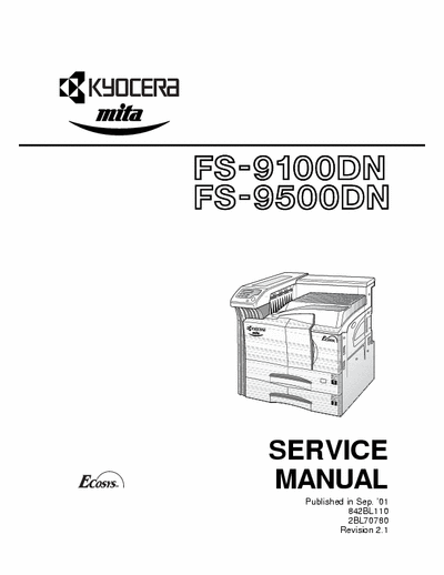 Kyocera FS-9100DN Kyocera FS-9100DN FS-9500DN Service Manuall